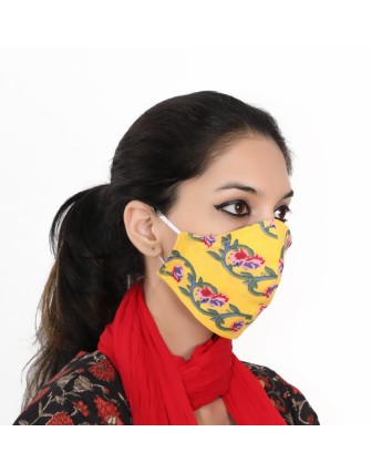 Suti Double Layer Printed Cotton Reusable Masks (Set of 5)