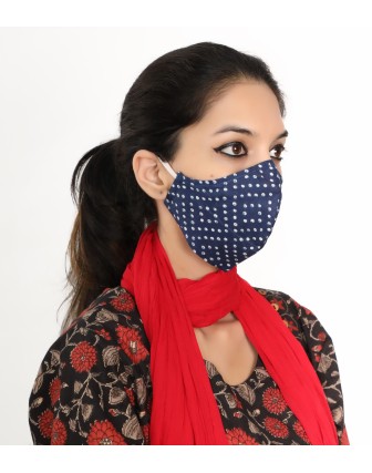 Suti Double Layer Round Printed Cotton Reusable Masks (Set of 5)