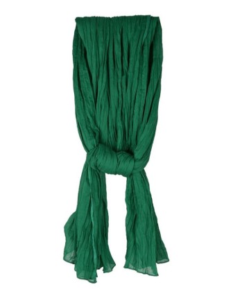 Suti Womens Cotton Plain Dupatta With Lace, Emerald Green