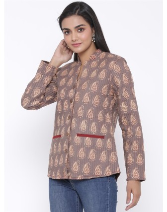 Suti Womens Cotton Regular Fit Jacket, Kashish