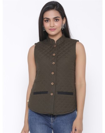 Suti Womens Rayonflex Regular Fit Jacket, Hedge Green
